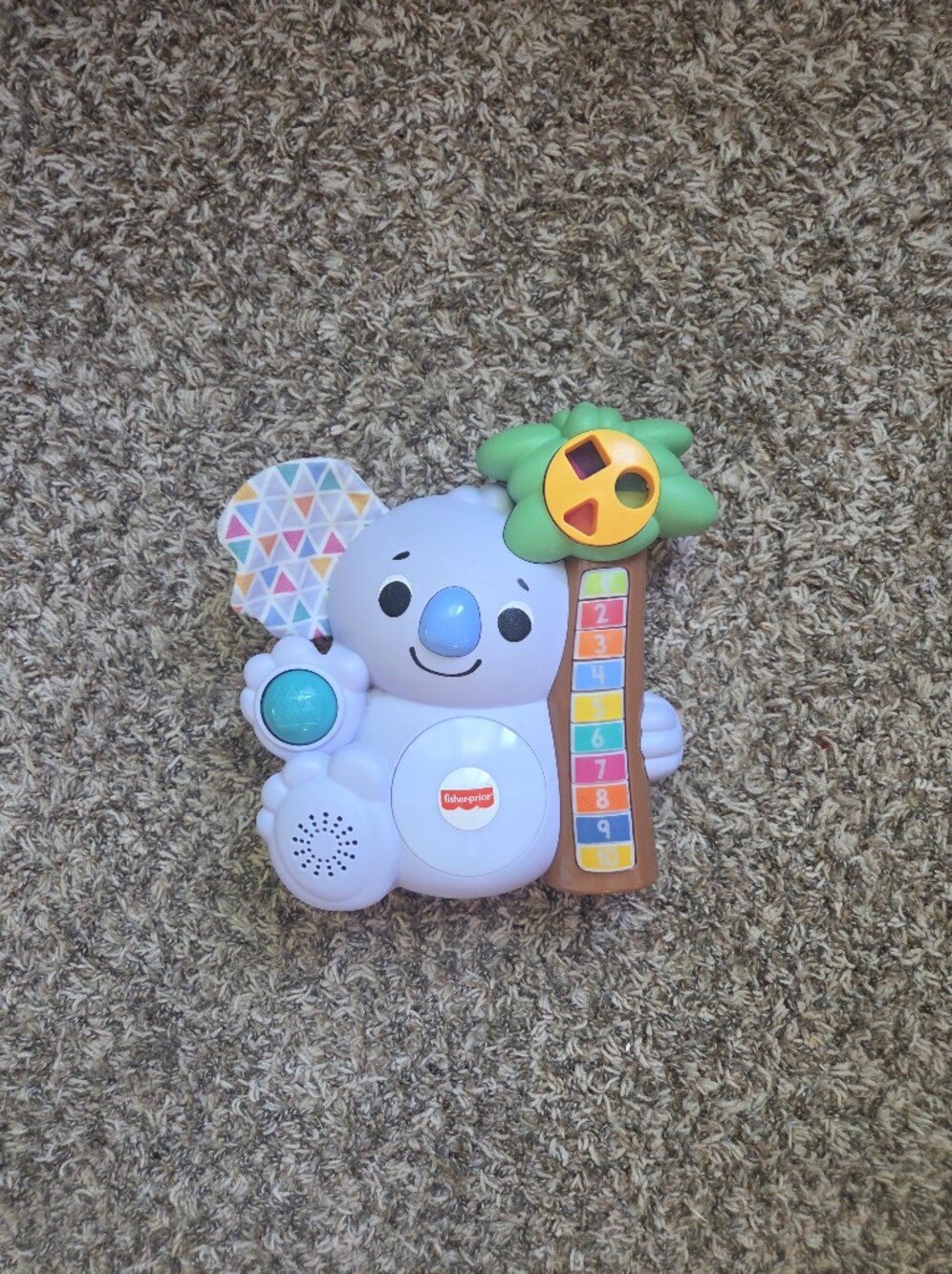 Fisher-Price Lavender Koala Musical Learning Toy with Multicolor Keys